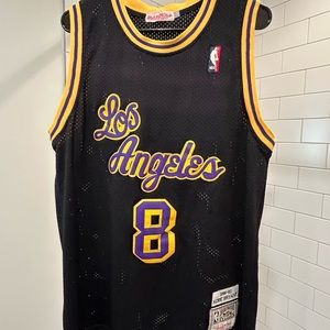 Mitchell & Ness Black and Gold Kobe Bryant #8 jersey